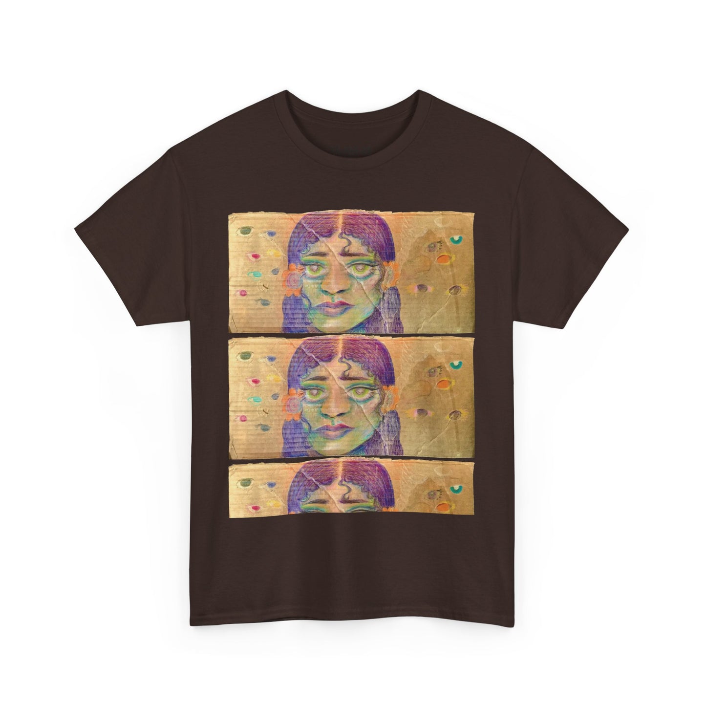 Copy of Artistic Unisex Heavy Cotton Tee - Face Illustration Design
