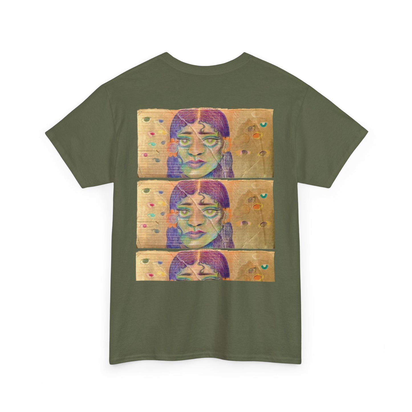 Copy of Artistic Unisex Heavy Cotton Tee - Face Illustration Design