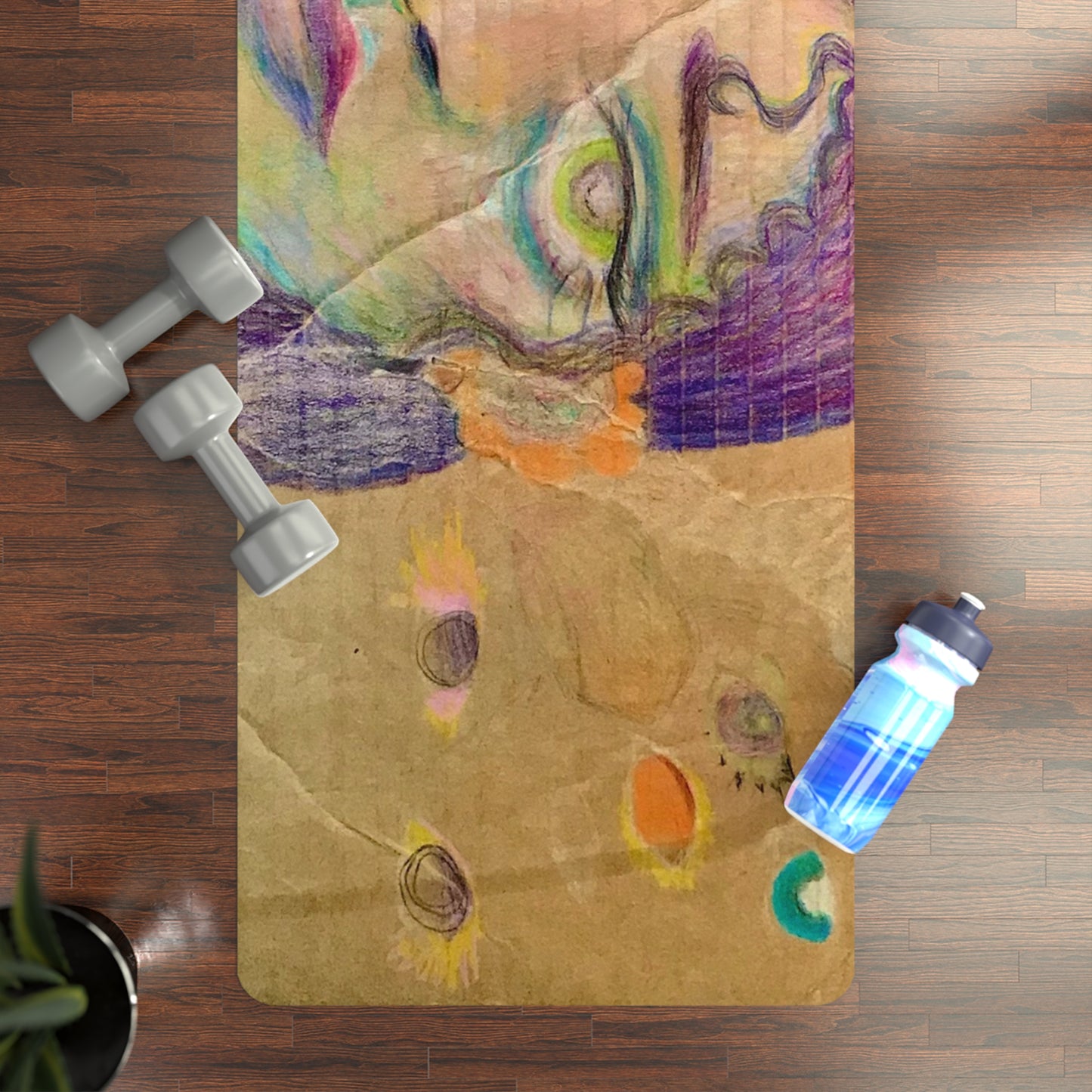 Vibrant Art Yoga Mat - Inspiring Comfort for Home Workouts, Fitness, Meditation, Gift for Yogis, Mindfulness Practice