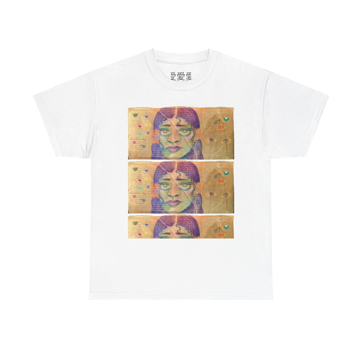 Copy of Artistic Unisex Heavy Cotton Tee - Face Illustration Design