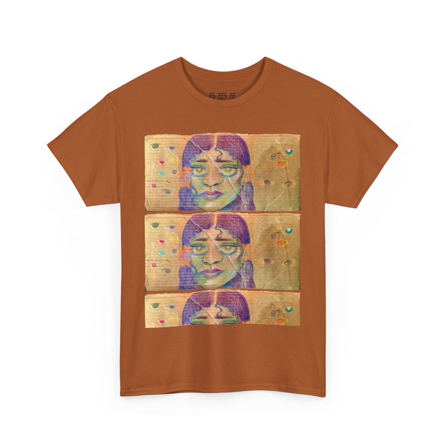 Copy of Artistic Unisex Heavy Cotton Tee - Face Illustration Design