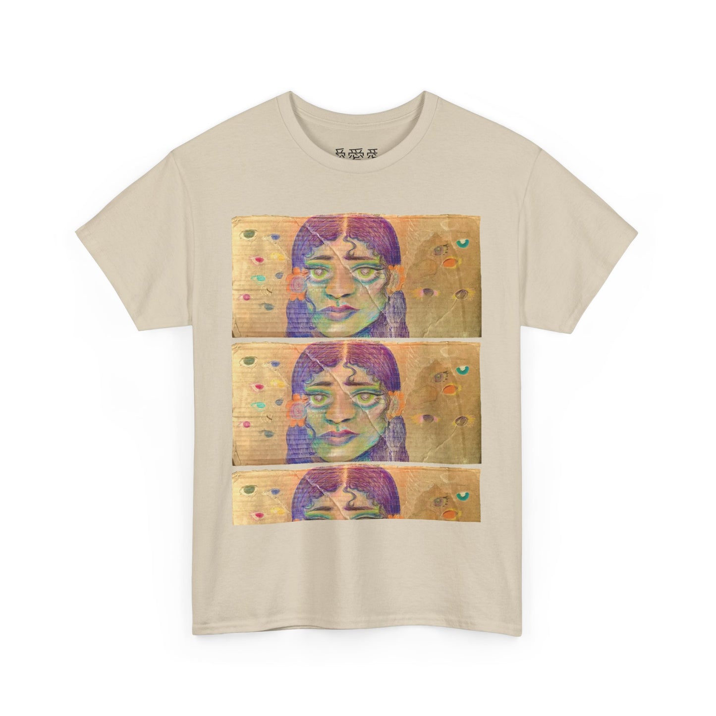 Copy of Artistic Unisex Heavy Cotton Tee - Face Illustration Design