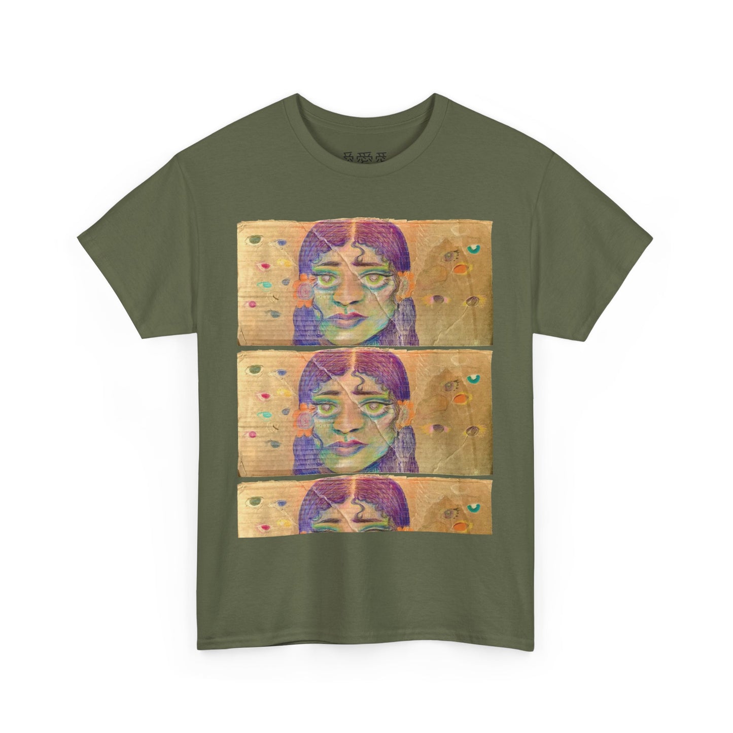 Copy of Artistic Unisex Heavy Cotton Tee - Face Illustration Design