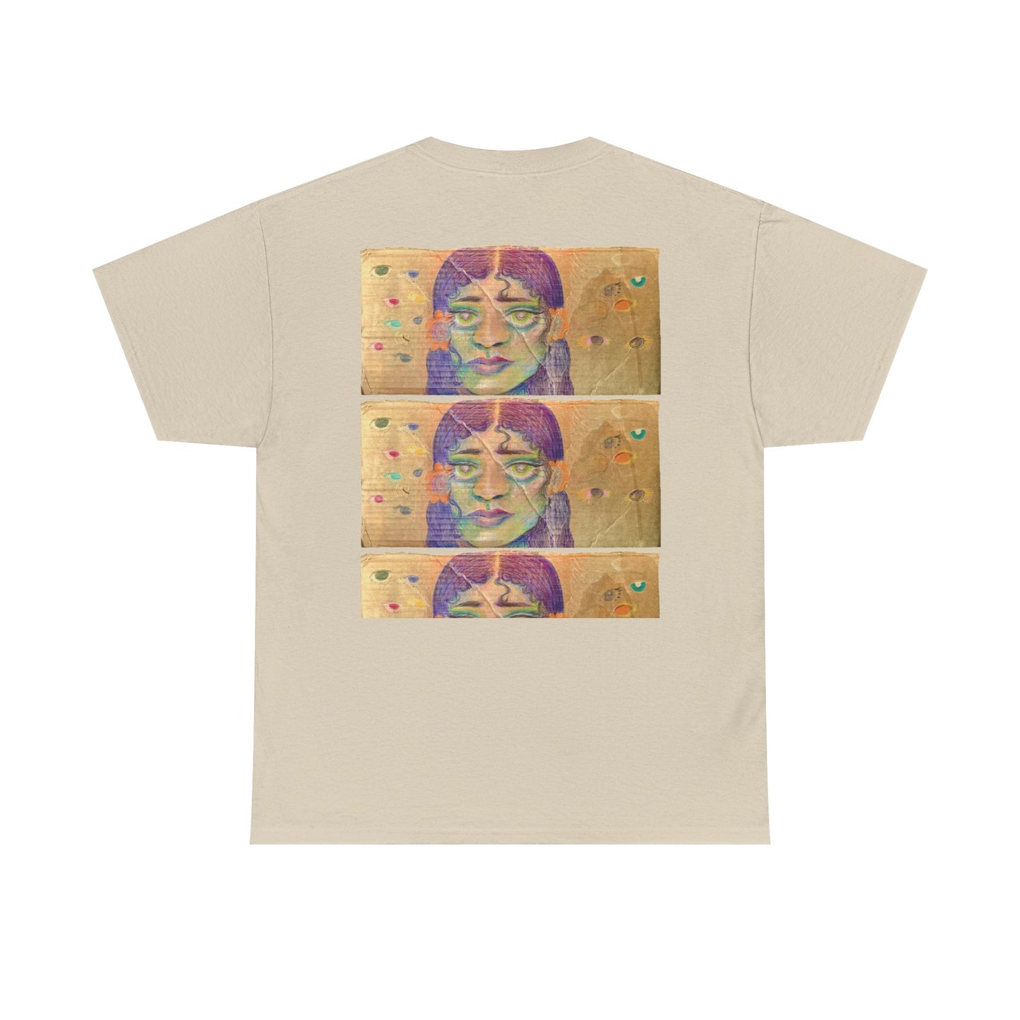 Copy of Artistic Unisex Heavy Cotton Tee - Face Illustration Design