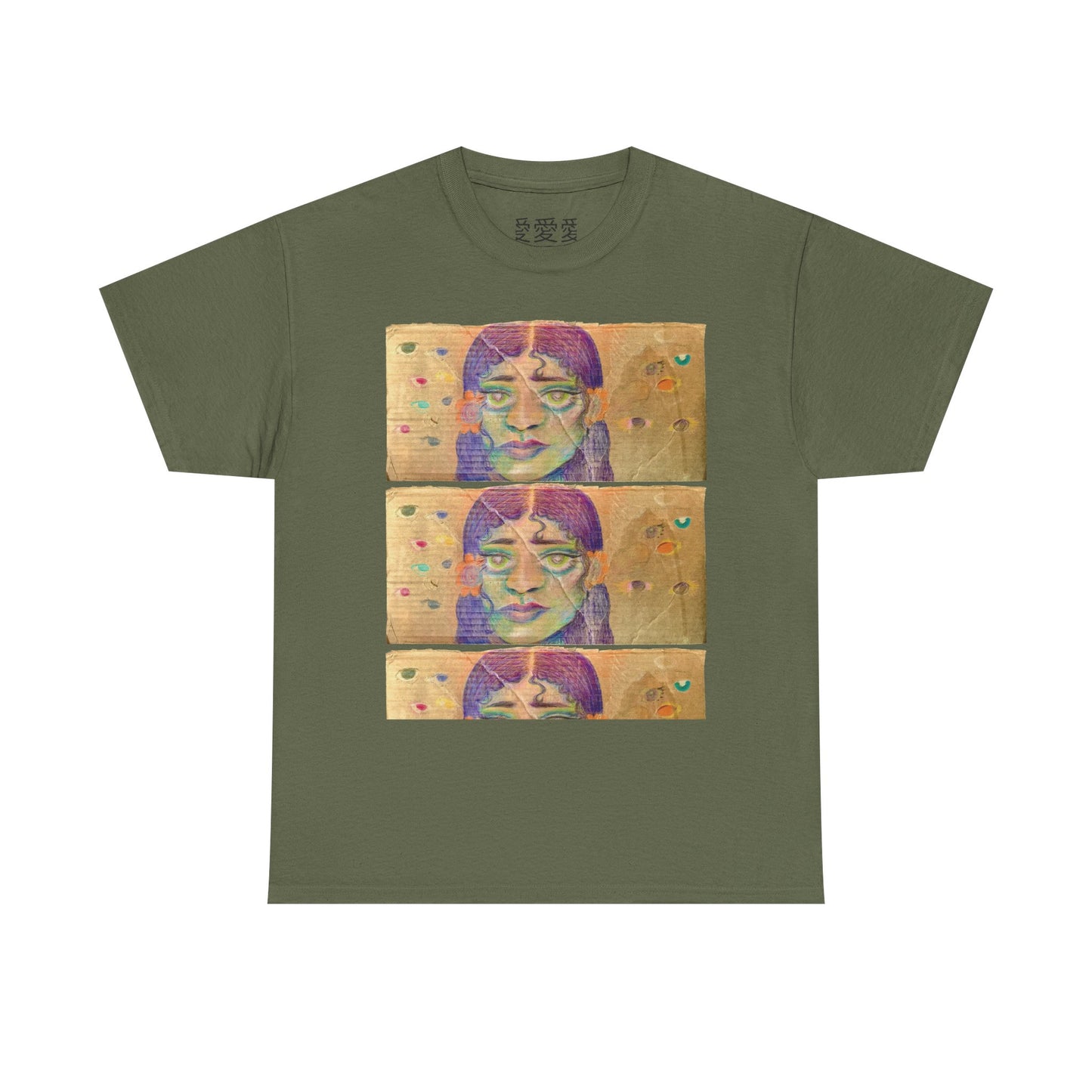 Copy of Artistic Unisex Heavy Cotton Tee - Face Illustration Design