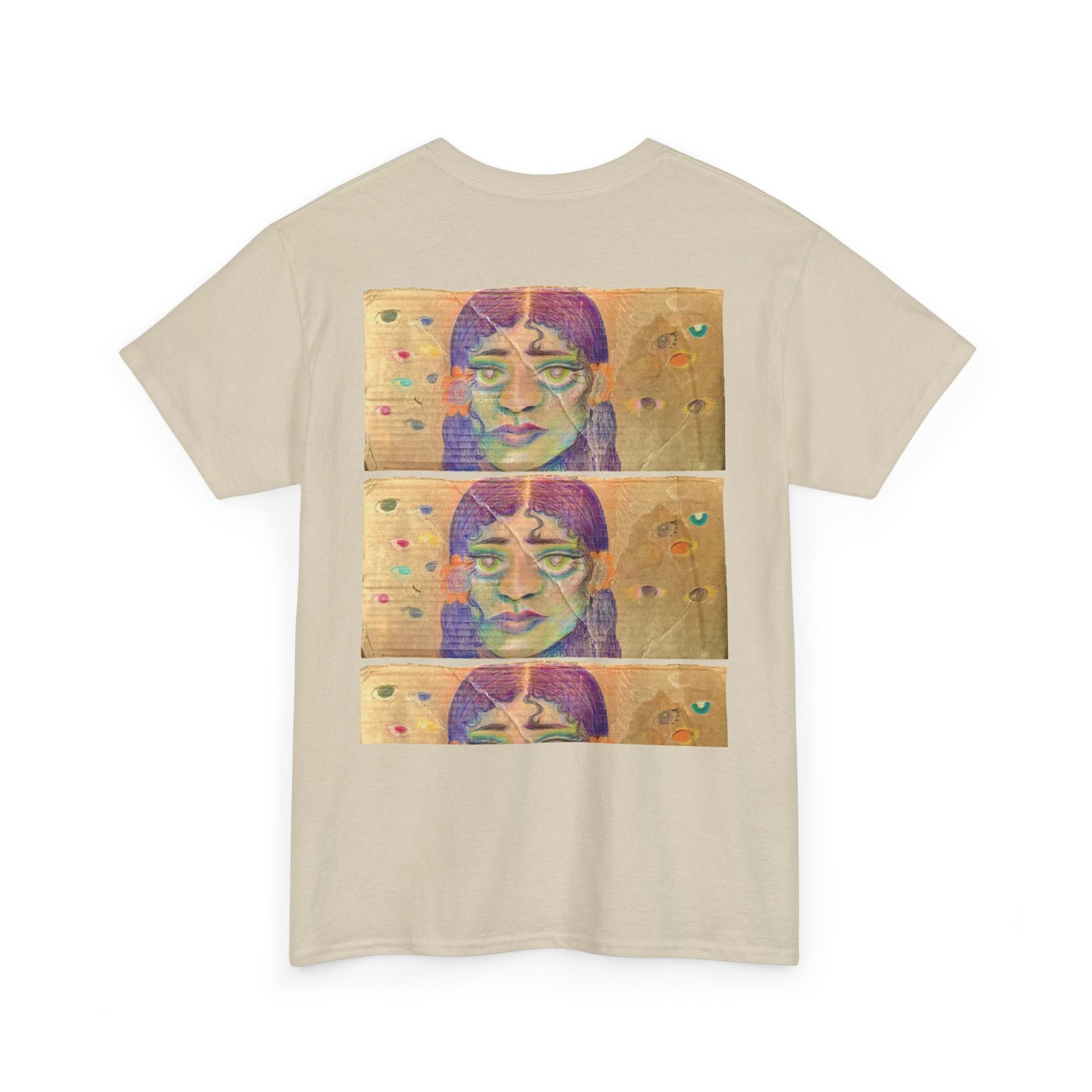 Copy of Artistic Unisex Heavy Cotton Tee - Face Illustration Design
