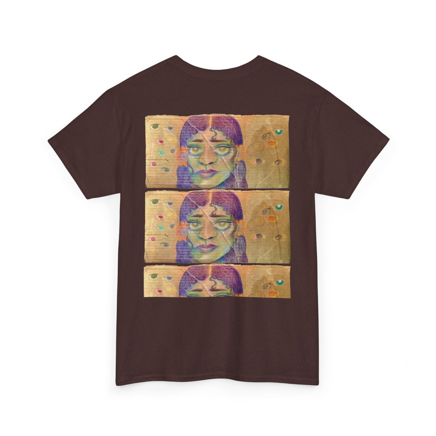 Copy of Artistic Unisex Heavy Cotton Tee - Face Illustration Design