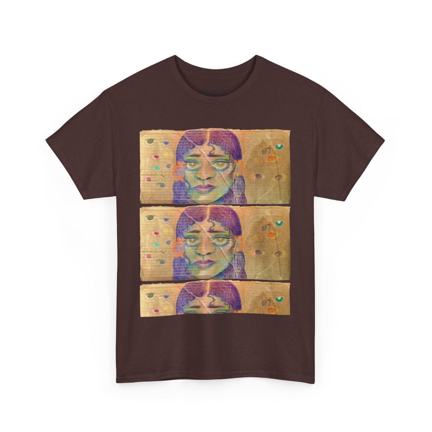 Copy of Artistic Unisex Heavy Cotton Tee - Face Illustration Design