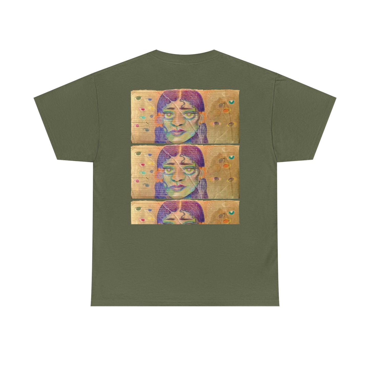 Copy of Artistic Unisex Heavy Cotton Tee - Face Illustration Design