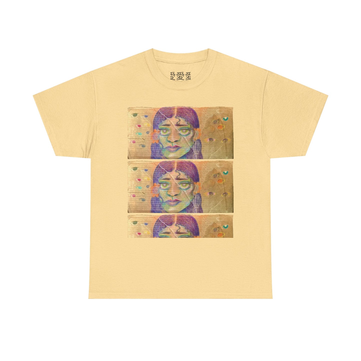 Copy of Artistic Unisex Heavy Cotton Tee - Face Illustration Design