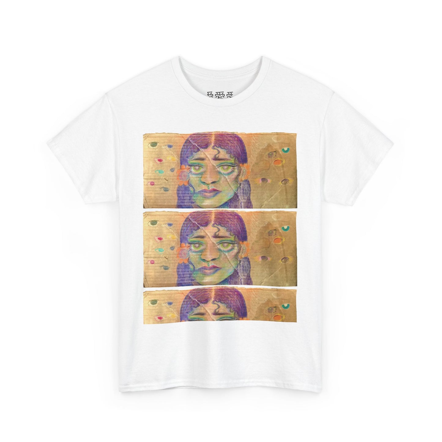 Copy of Artistic Unisex Heavy Cotton Tee - Face Illustration Design