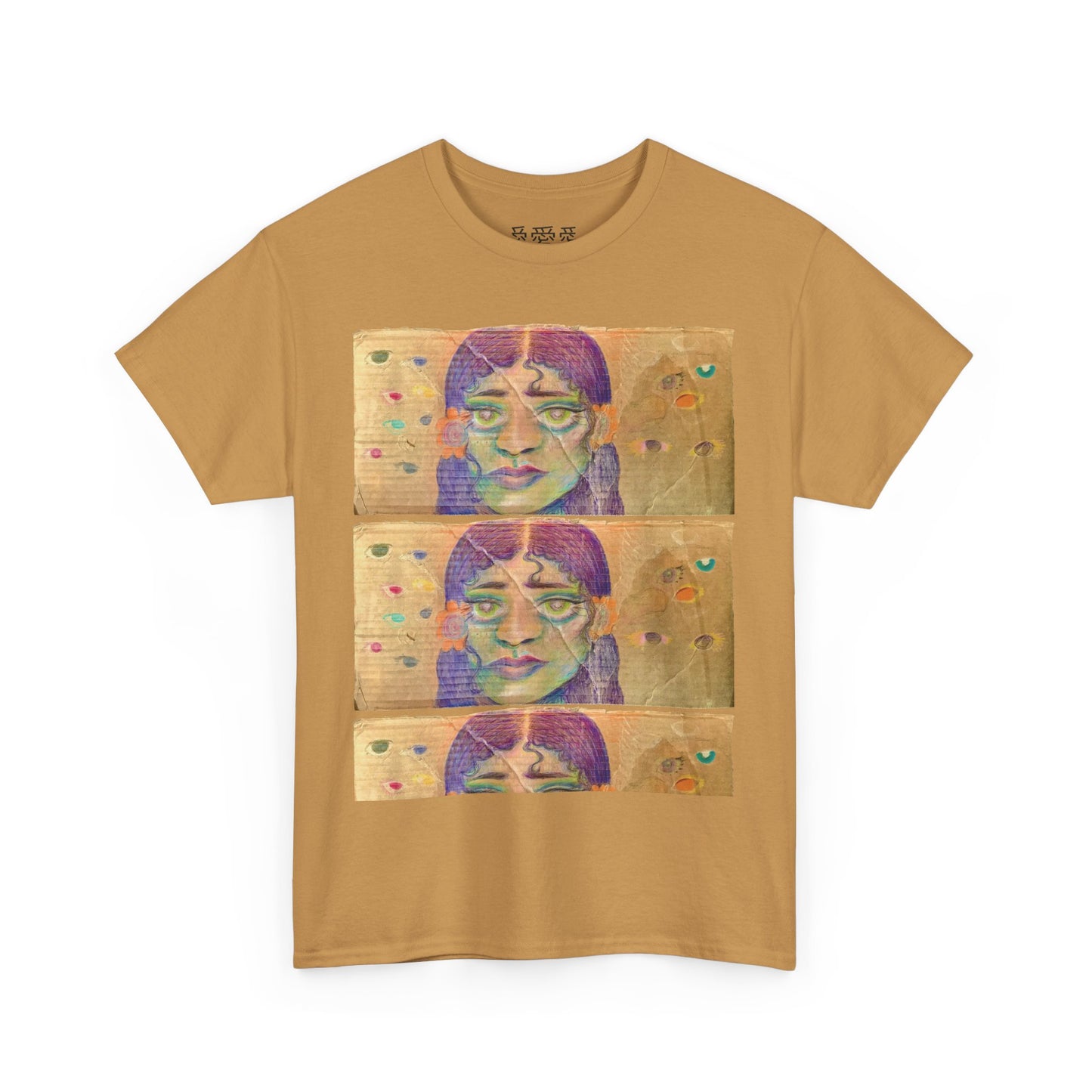 Copy of Artistic Unisex Heavy Cotton Tee - Face Illustration Design